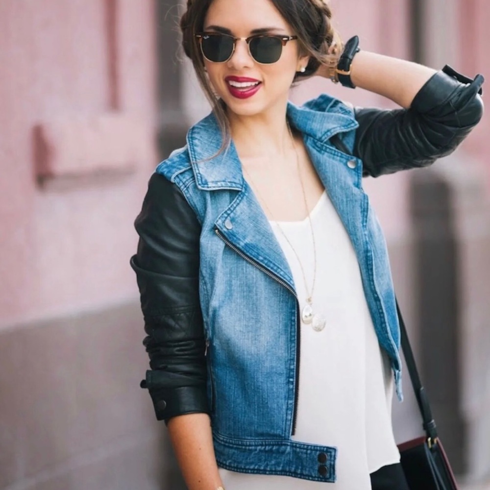 Denim / leather jacket